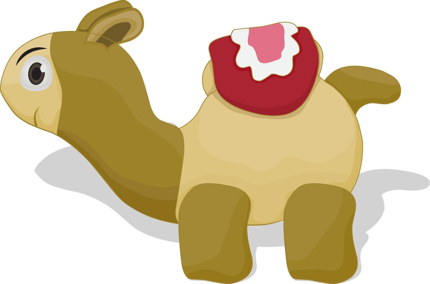 cute brown camel cartoon isolated vector