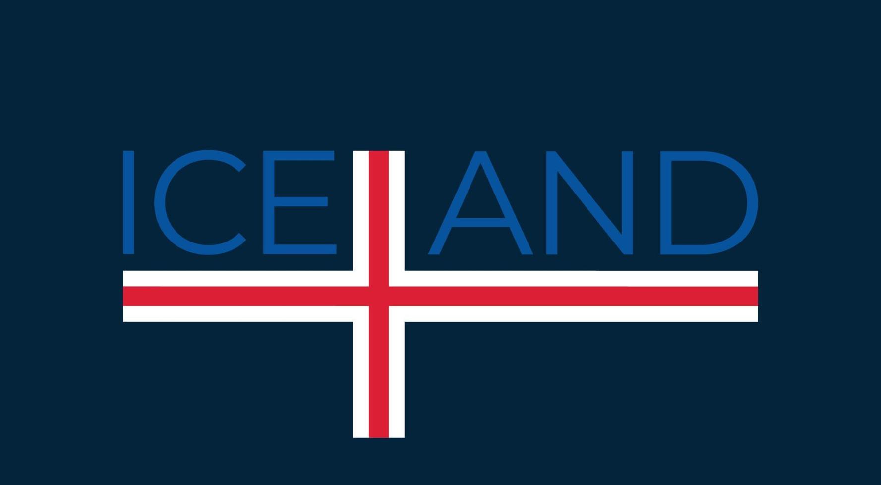 diseño tipográfico de islandia vector