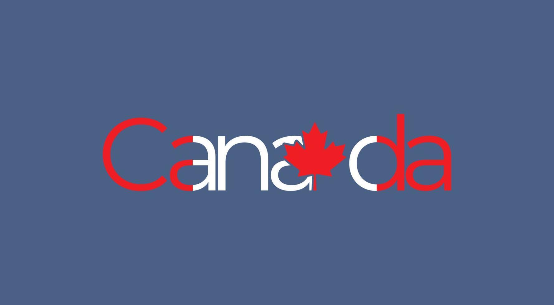 diseño tipográfico de canadá vector