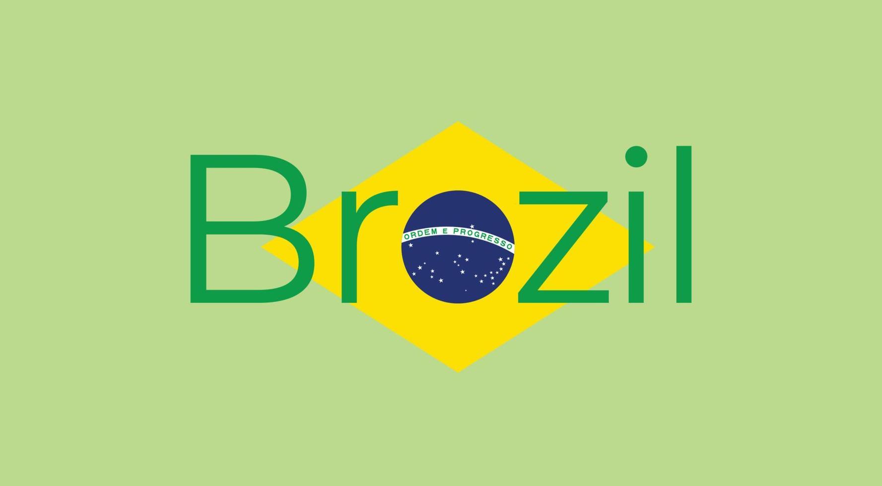 Typography Design of Brazil vector