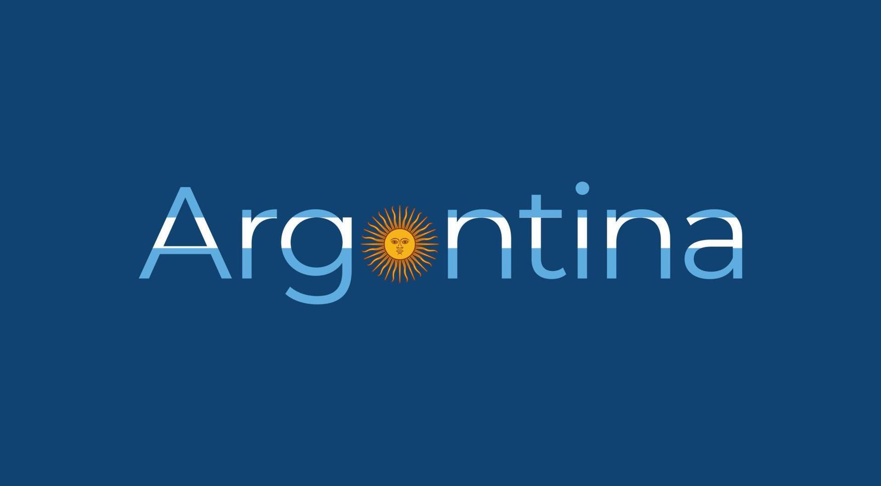 diseño tipográfico de argentina vector