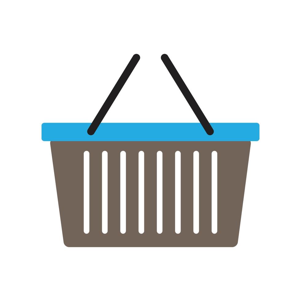 Ecommerce basket icon. Online shopping basket sign vector illustration.