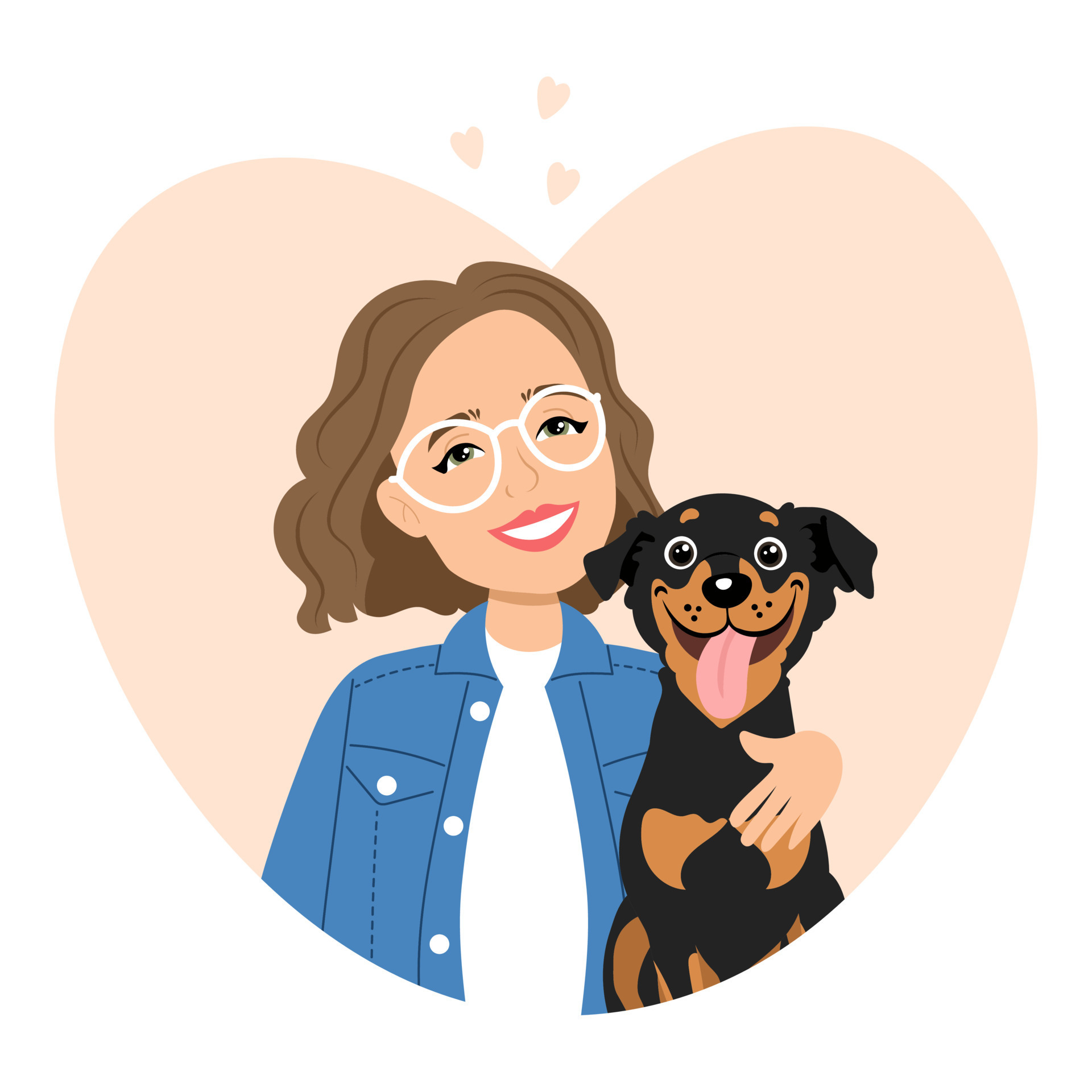 Cute happy girl with funny dog. The concept of love and care for pets. Illustration, vector 12874195 Vector Art at Vecteezy Cute happy girl with funny dog. The concept of love and care for pets. Illustration, vector 12874195 Vector Art at Vecteezy