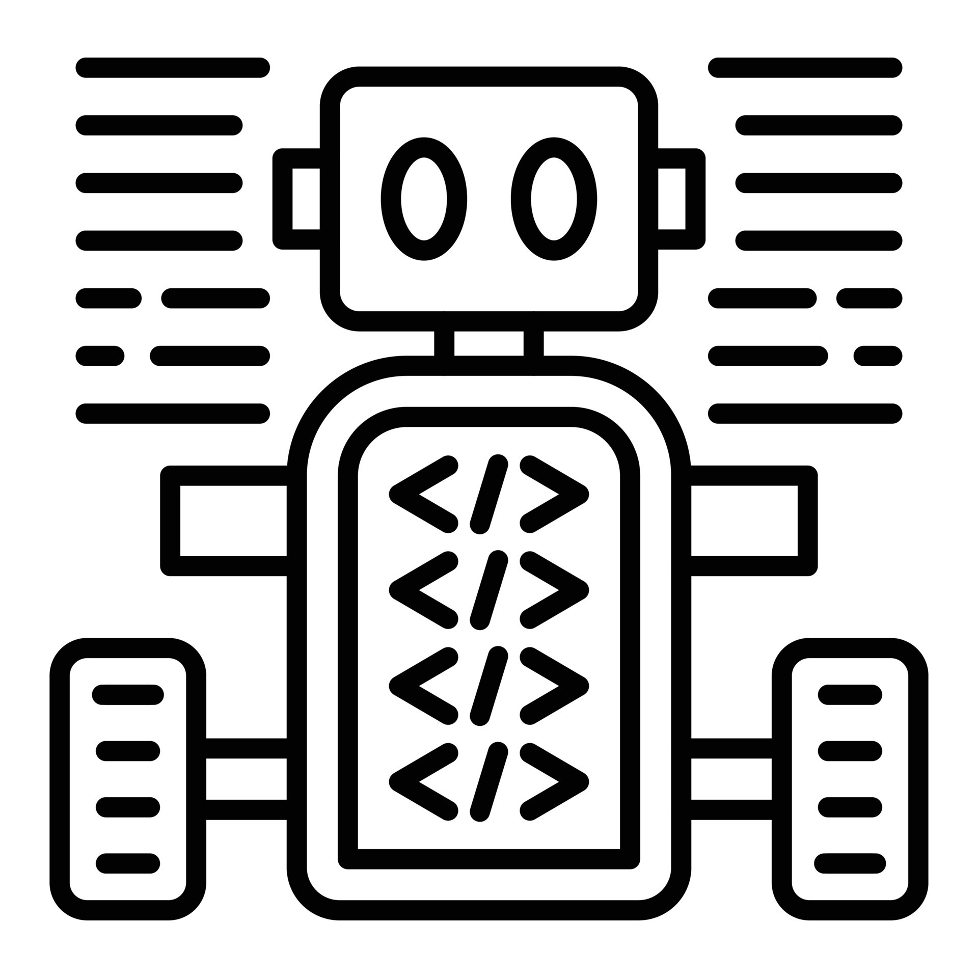 Programmed Robot Icon Style 12874531 Vector Art at Vecteezy