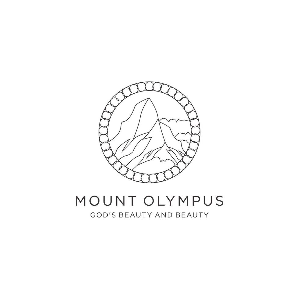 Mount olympus logo icon vector image