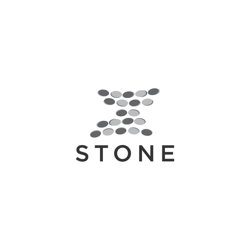 imagen vectorial del icono del logotipo de piedra vector