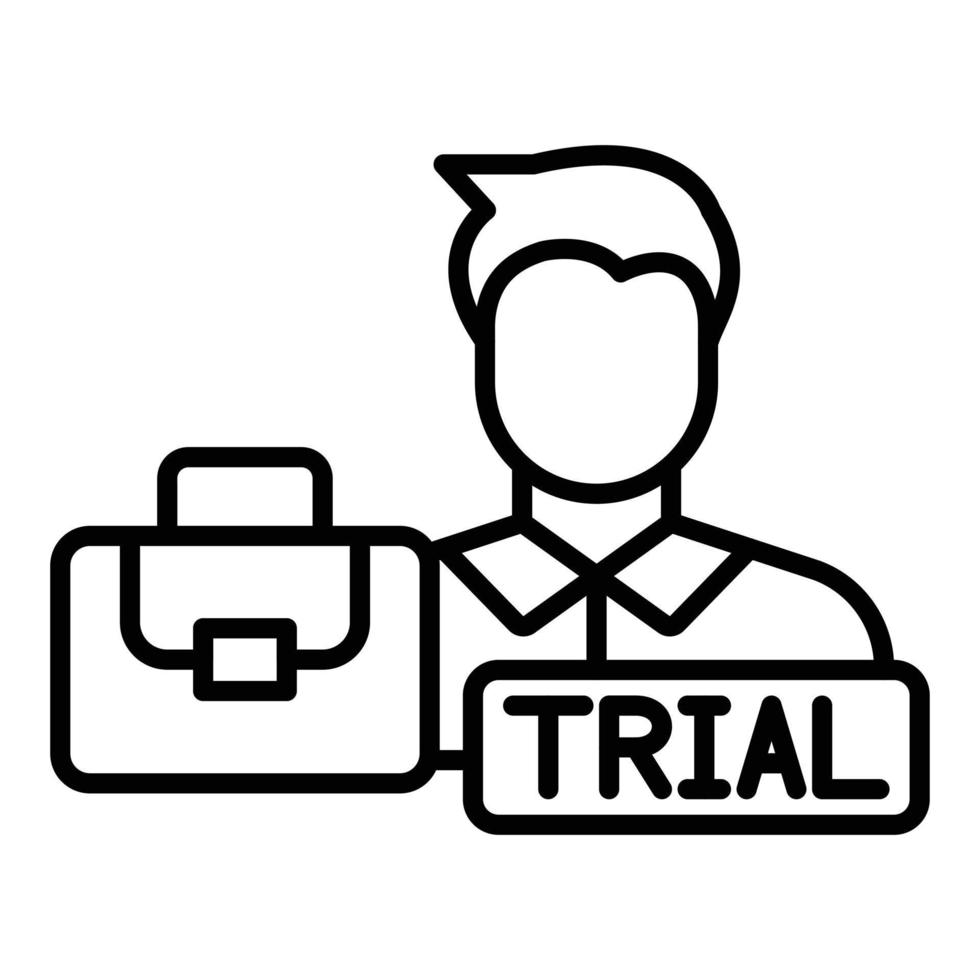 Job Trial Icon Style vector