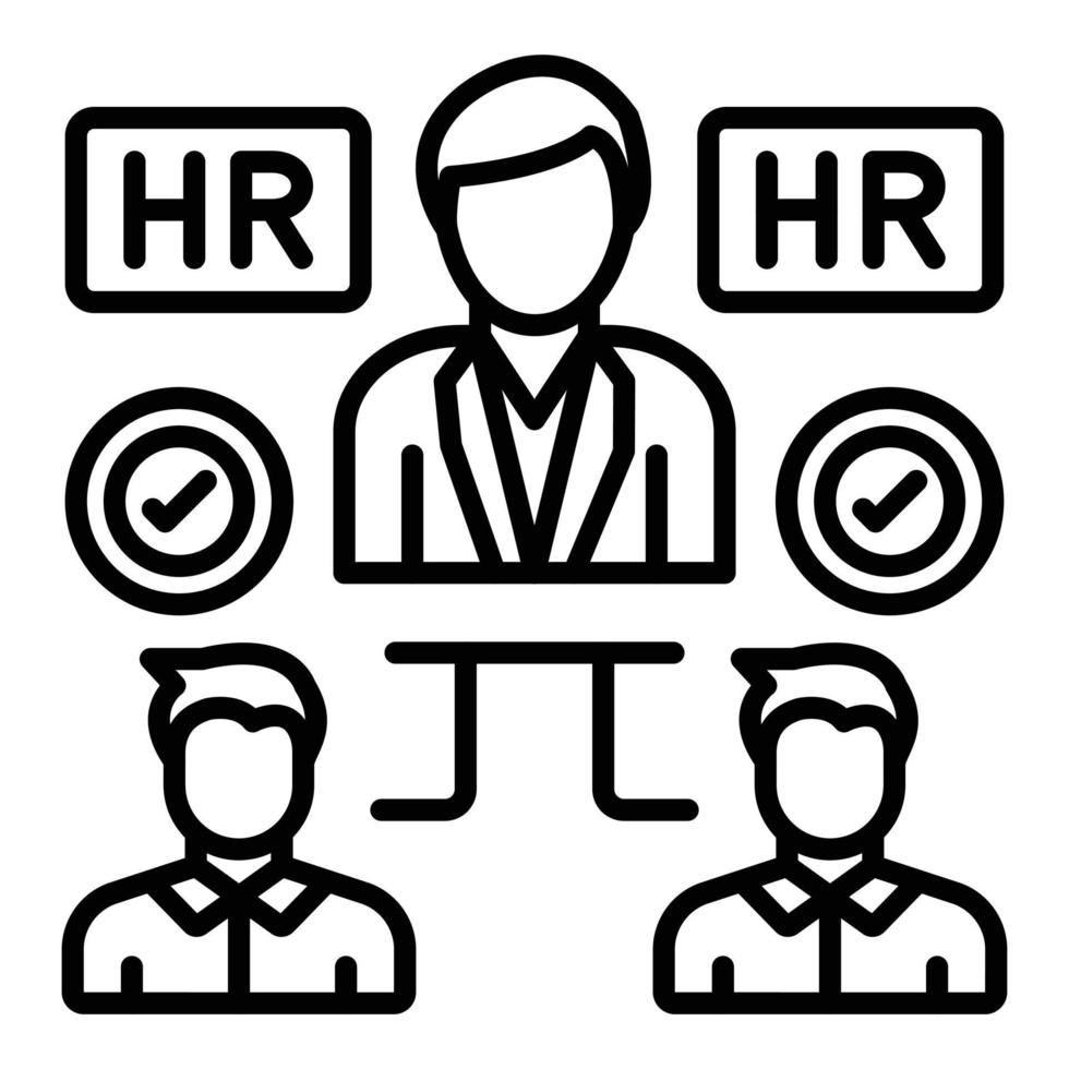 Hiring Manager Icon Style vector