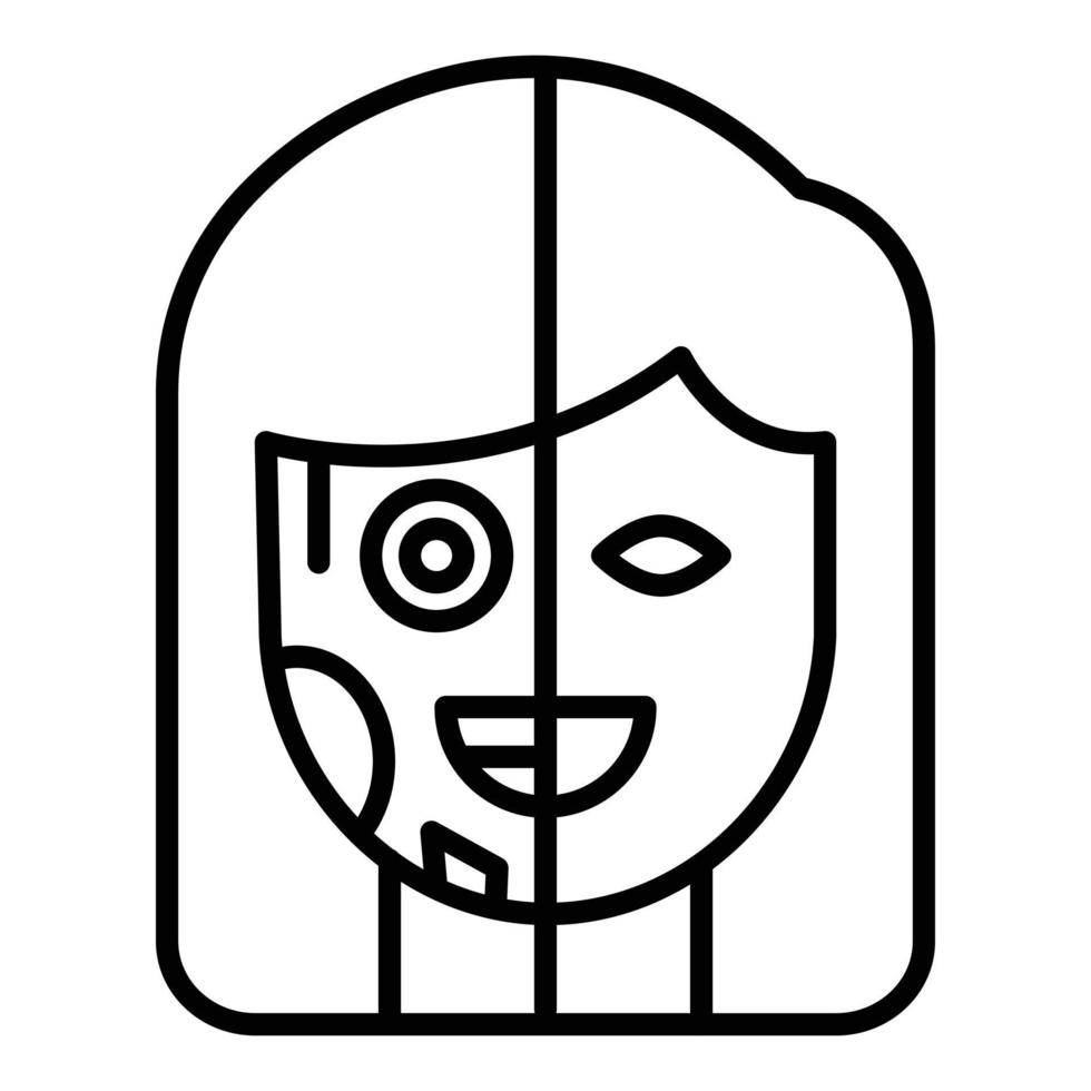 Cyborg Icon Style vector