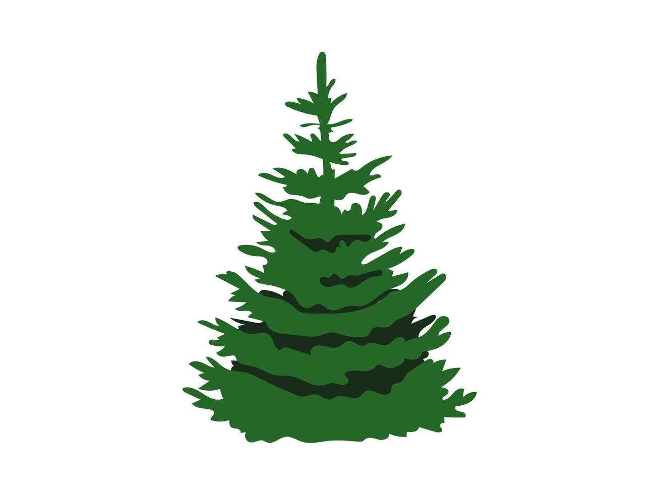 Hand drawn vector Christmas tree isolated on the white background