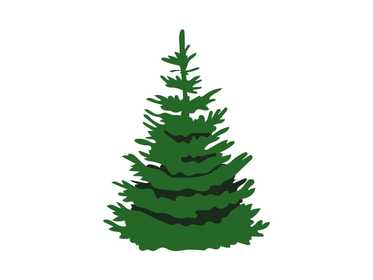 árbol de navidad vectorial dibujado a mano aislado en el fondo blanco vector