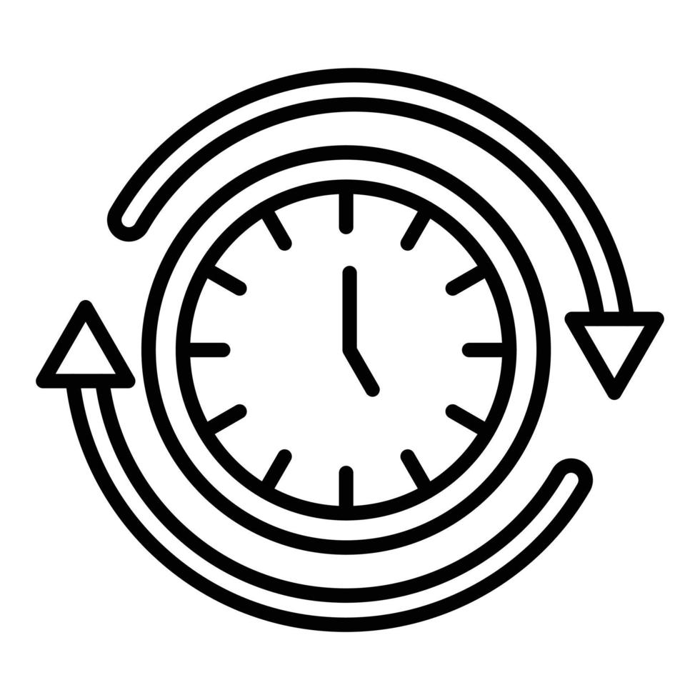 estilo de icono de tiempo de trabajo vector