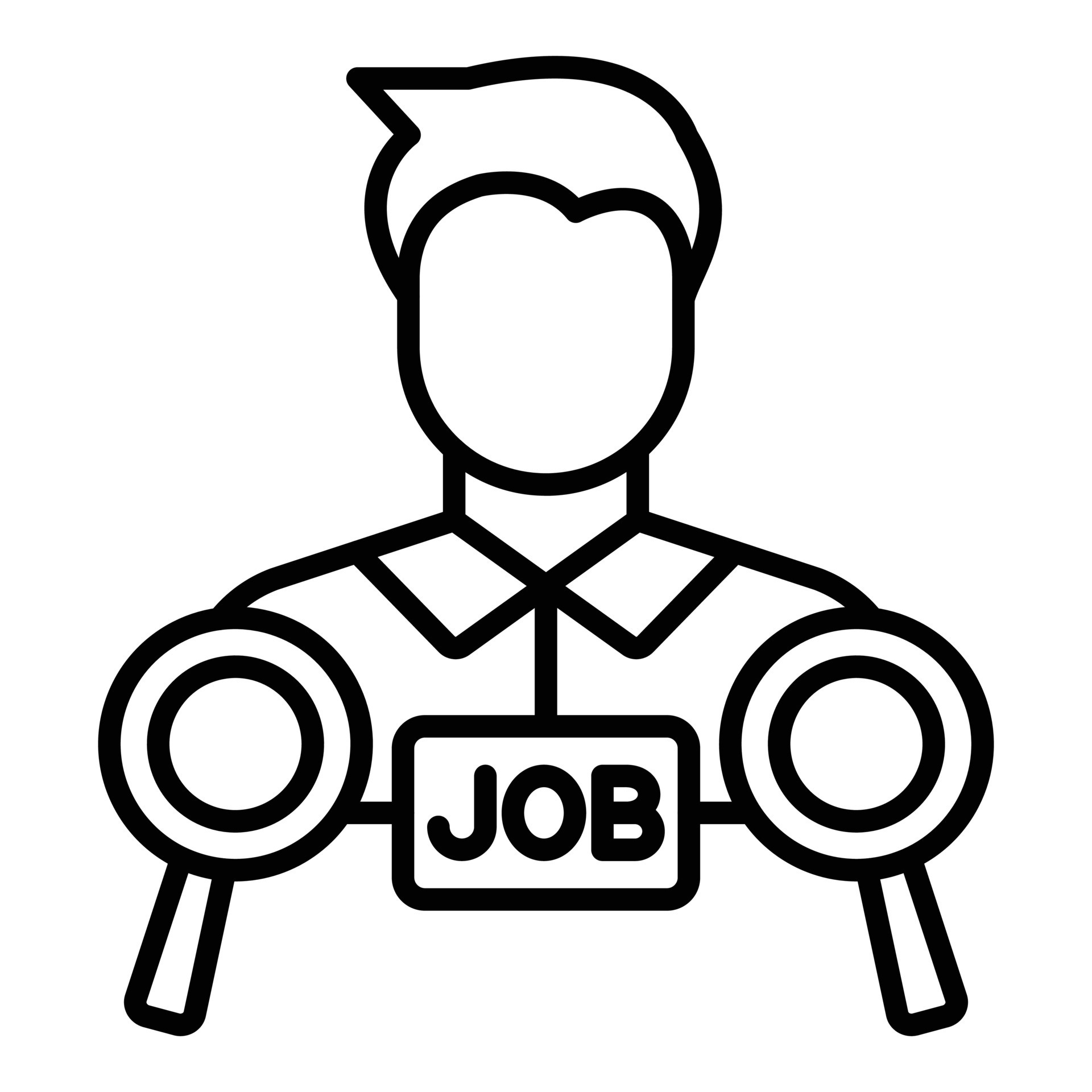 Job Seeker Male Icon Style 12874872 Vector Art at Vecteezy