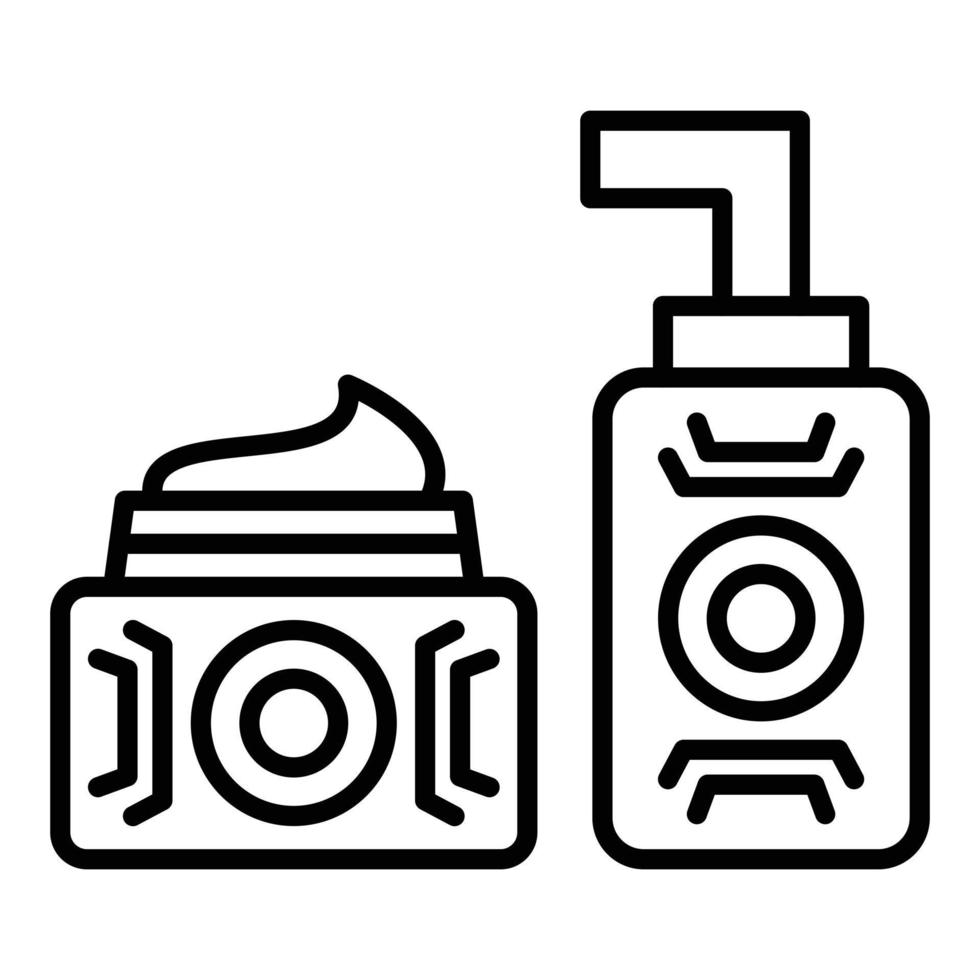 estilo de icono de productos de cuidado personal vector