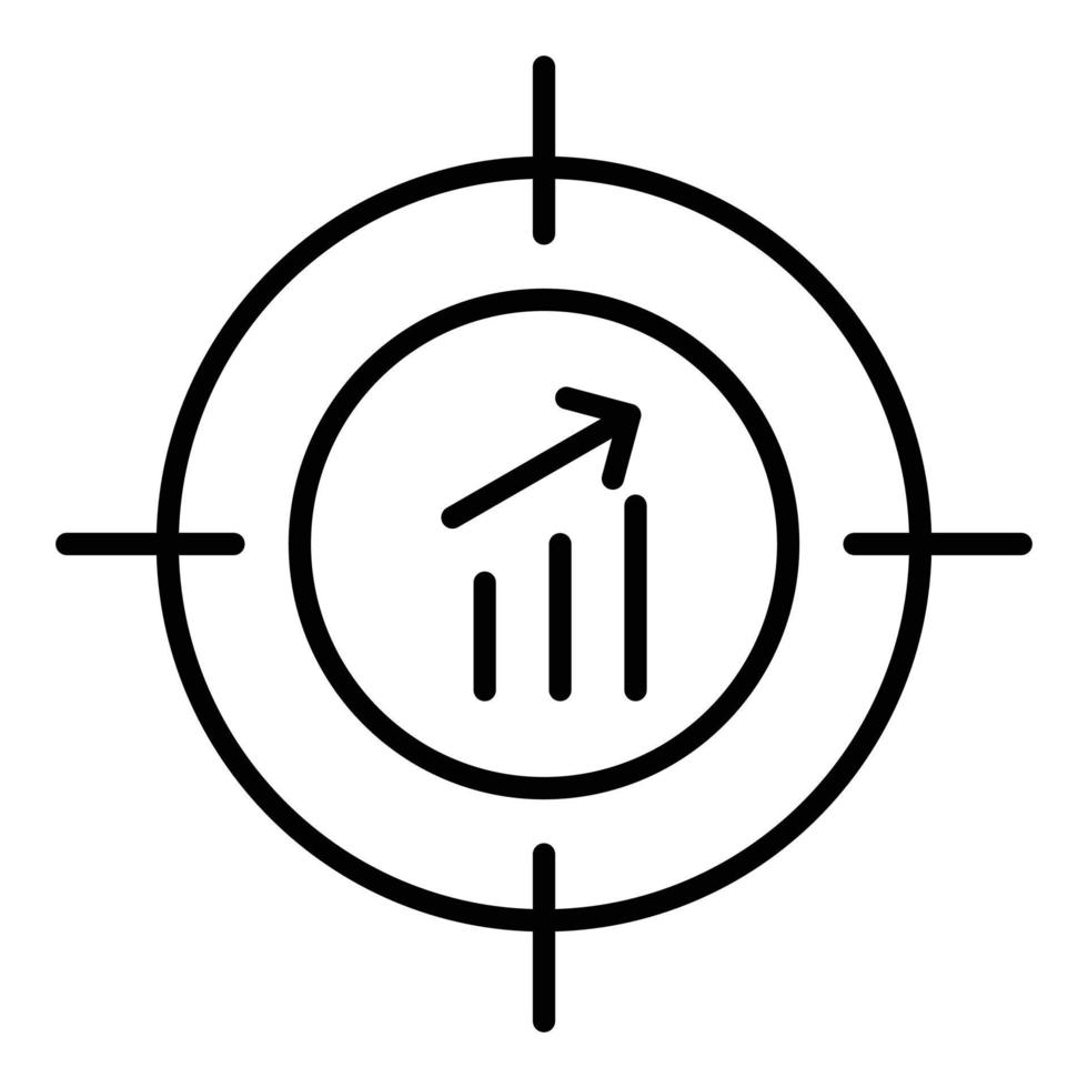 Set Goals Icon Style vector
