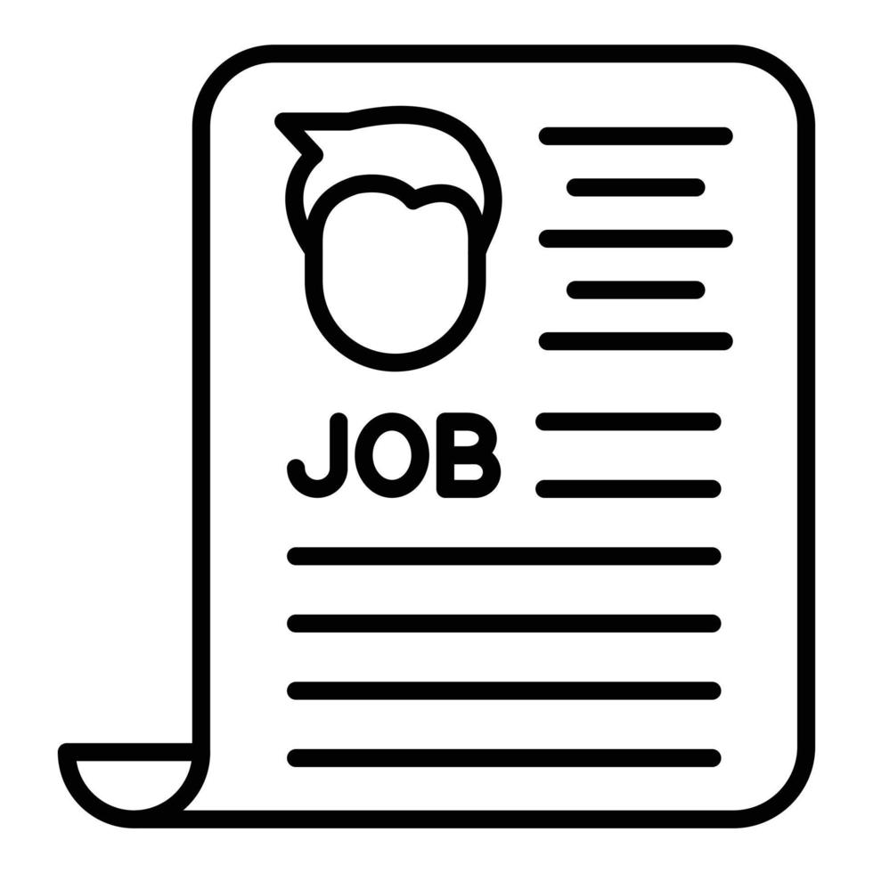 Job Ad Icon Style vector