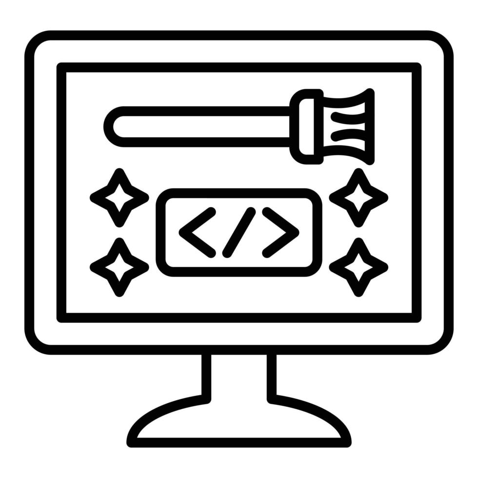 Clean Code Icon Style vector