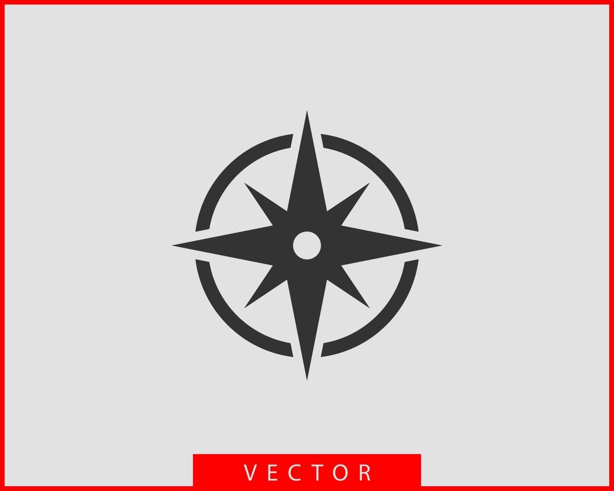 Compass icon vector. Wind rose star navigation. vector