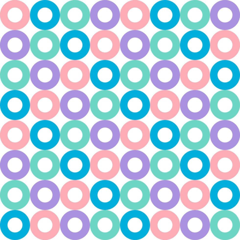 Seamless circle with pastel color background. Geometric pattern vector for wallpaper and fabric.