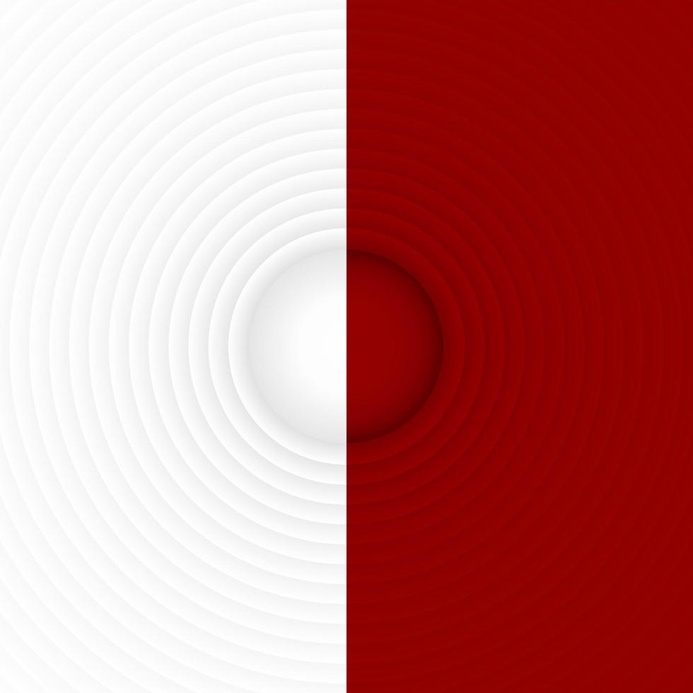 fondo de pantalla mínimo de onda roja y blanca. vector de fondo abstracto.