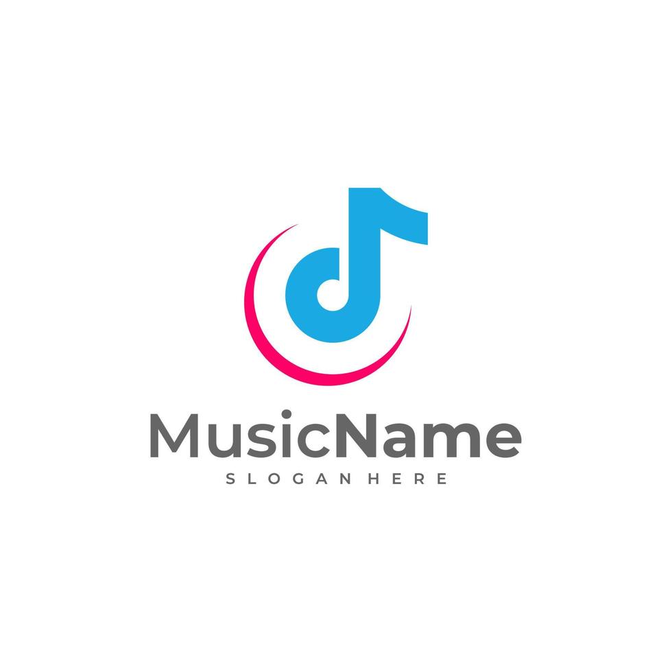 Modern logo design for music studio. Music logo design template vector. vector