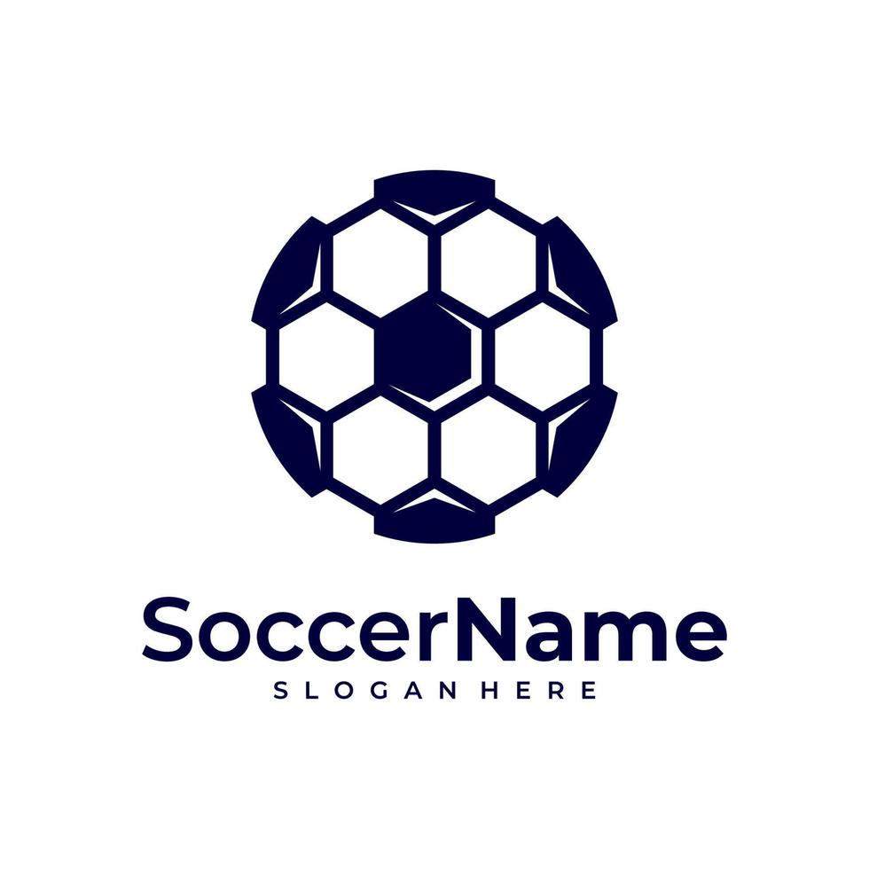 plantilla de logotipo de fútbol moderno, vector de diseño de logotipo de fútbol