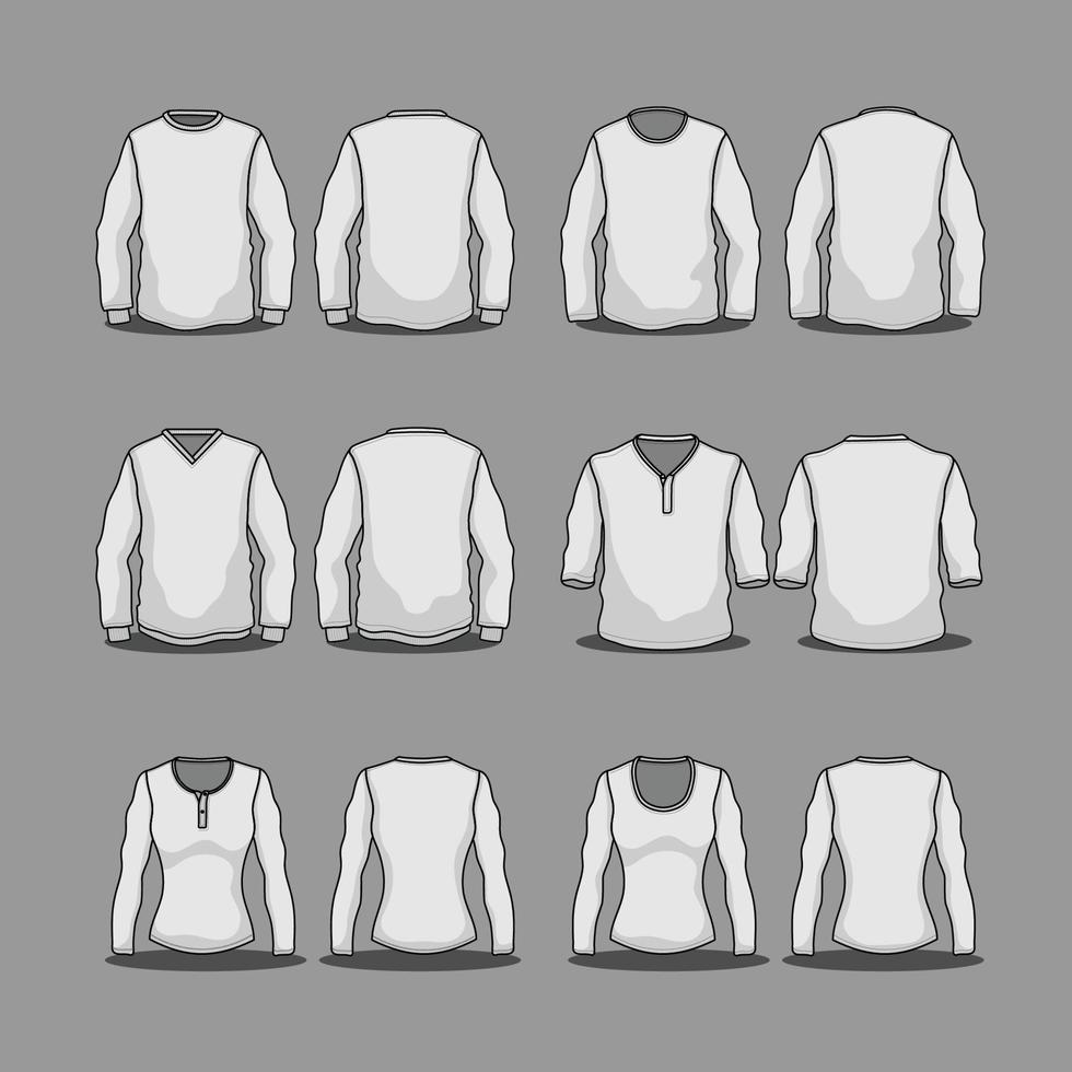 Outline T-Shirt Mock Up Short Sleeve Template vector