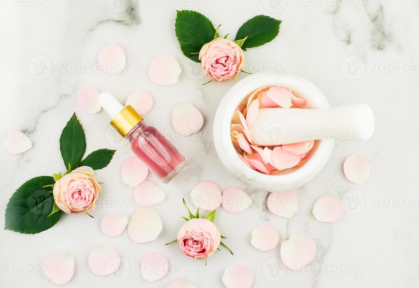 Rose Aroma Floor Cleaning Liquid, Pink Background, 3d Illustration