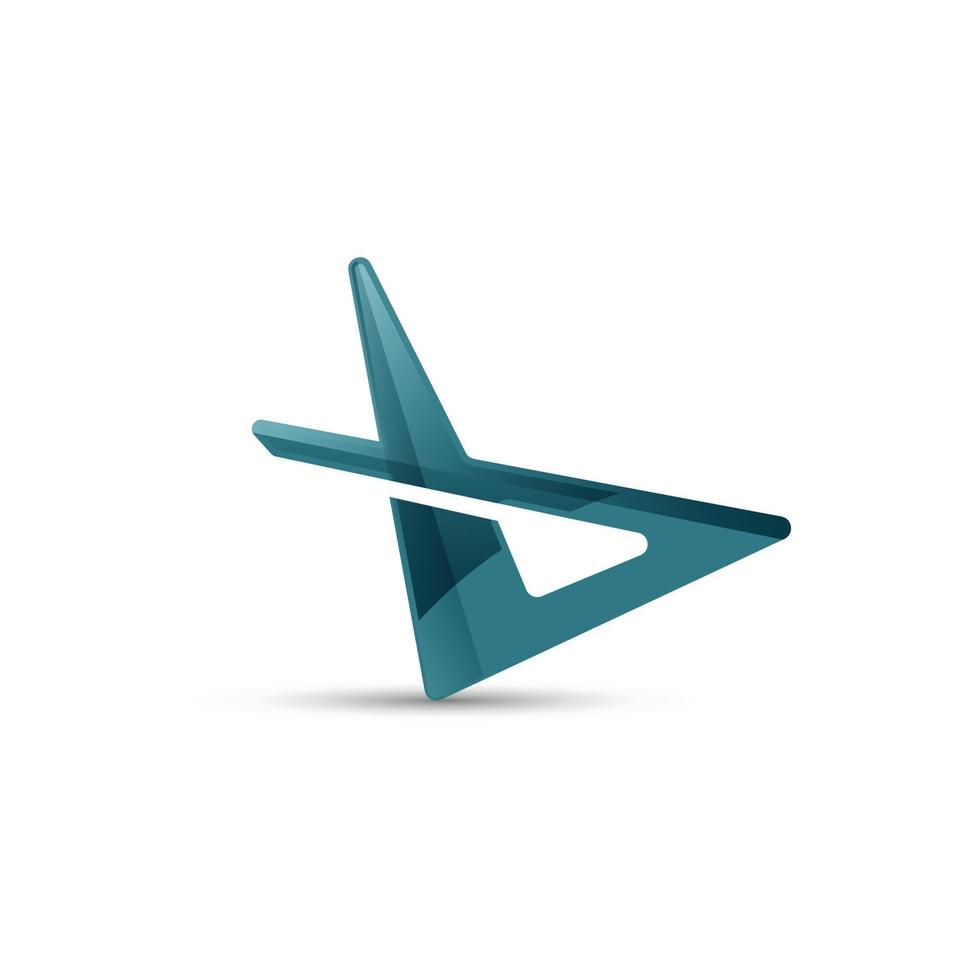 Vector abstract shiny arrow logo