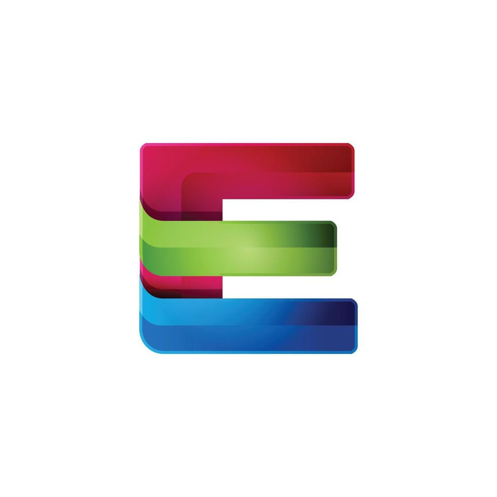 Abstract letter E logo design vector