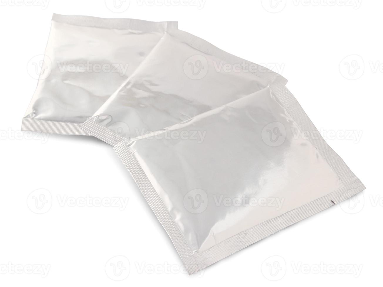 plastic package bag isolated on white with clipping path photo