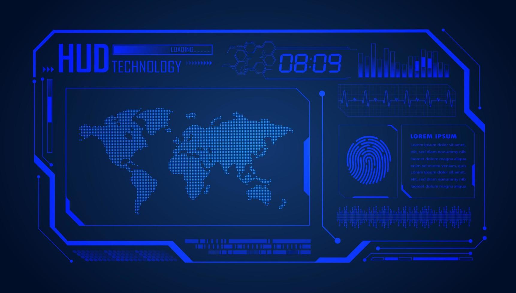 Modern HUD Technology Background vector