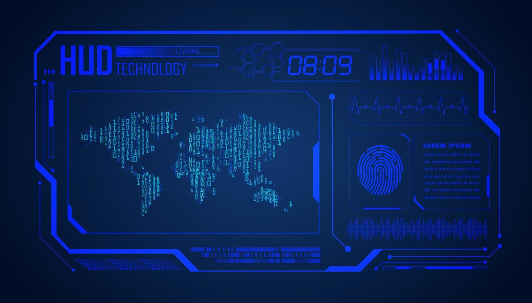 Modern HUD Technology Background vector