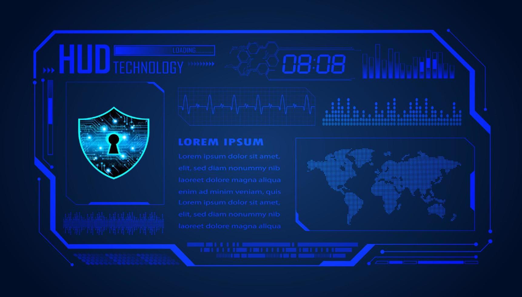 Modern HUD Technology Background vector