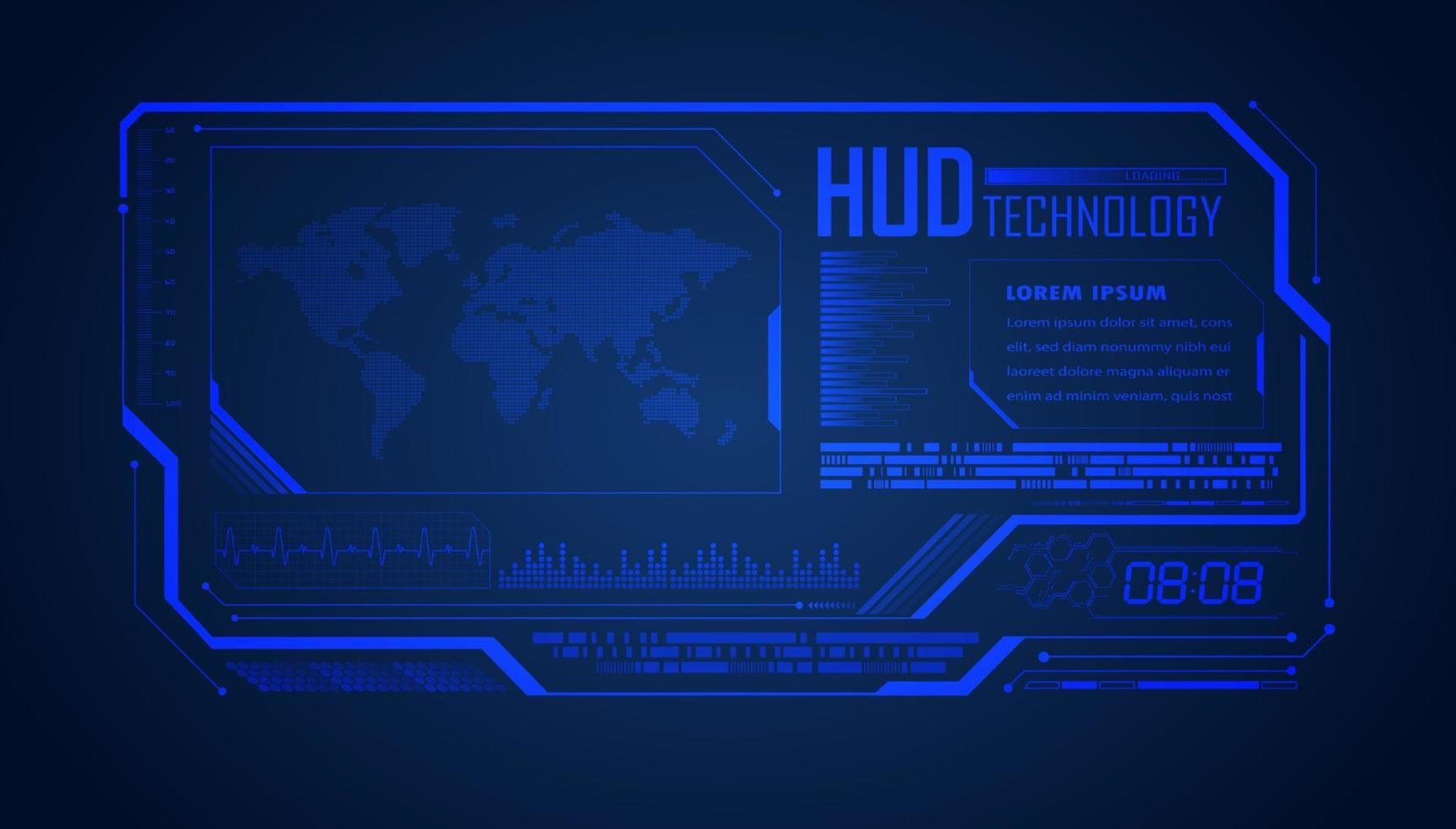 Modern HUD Technology Background vector