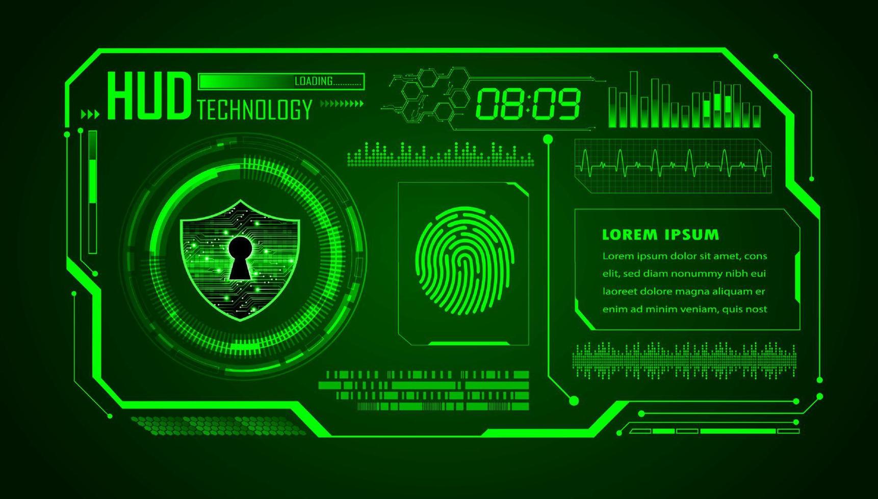 Modern HUD Technology Background vector