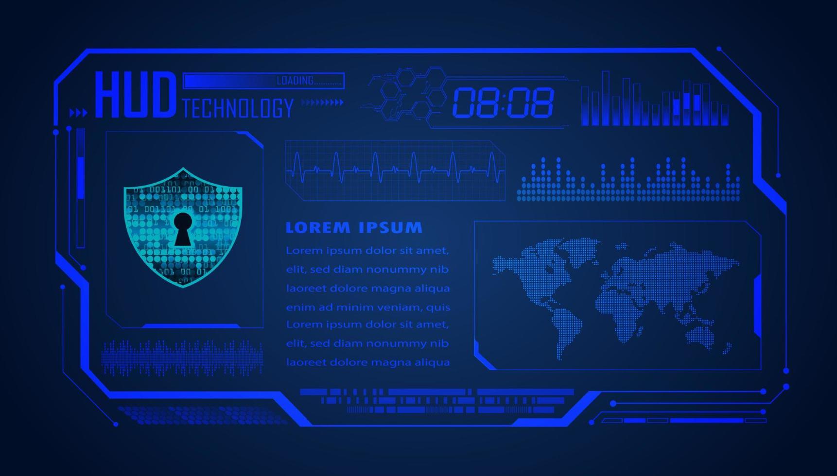 Modern HUD Technology Background vector