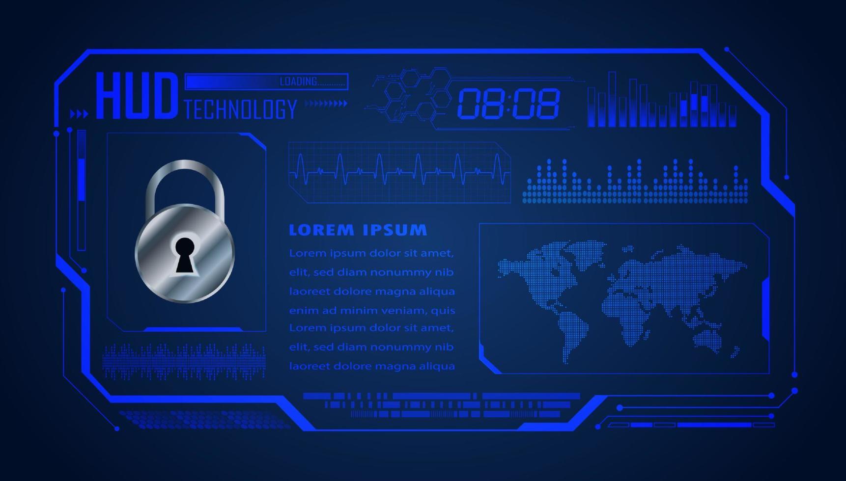 Modern HUD Technology Background vector