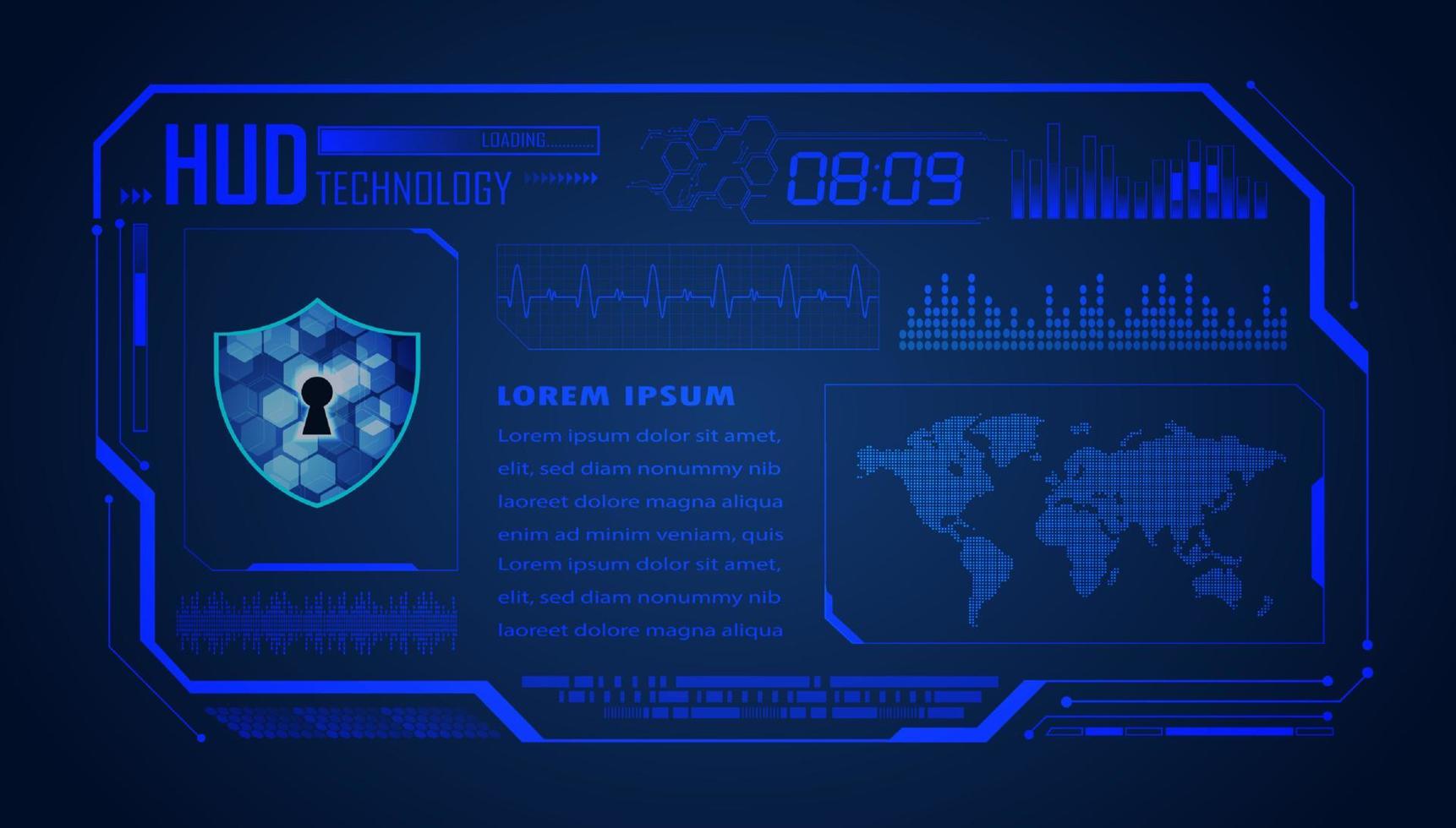 Modern HUD Technology Background vector