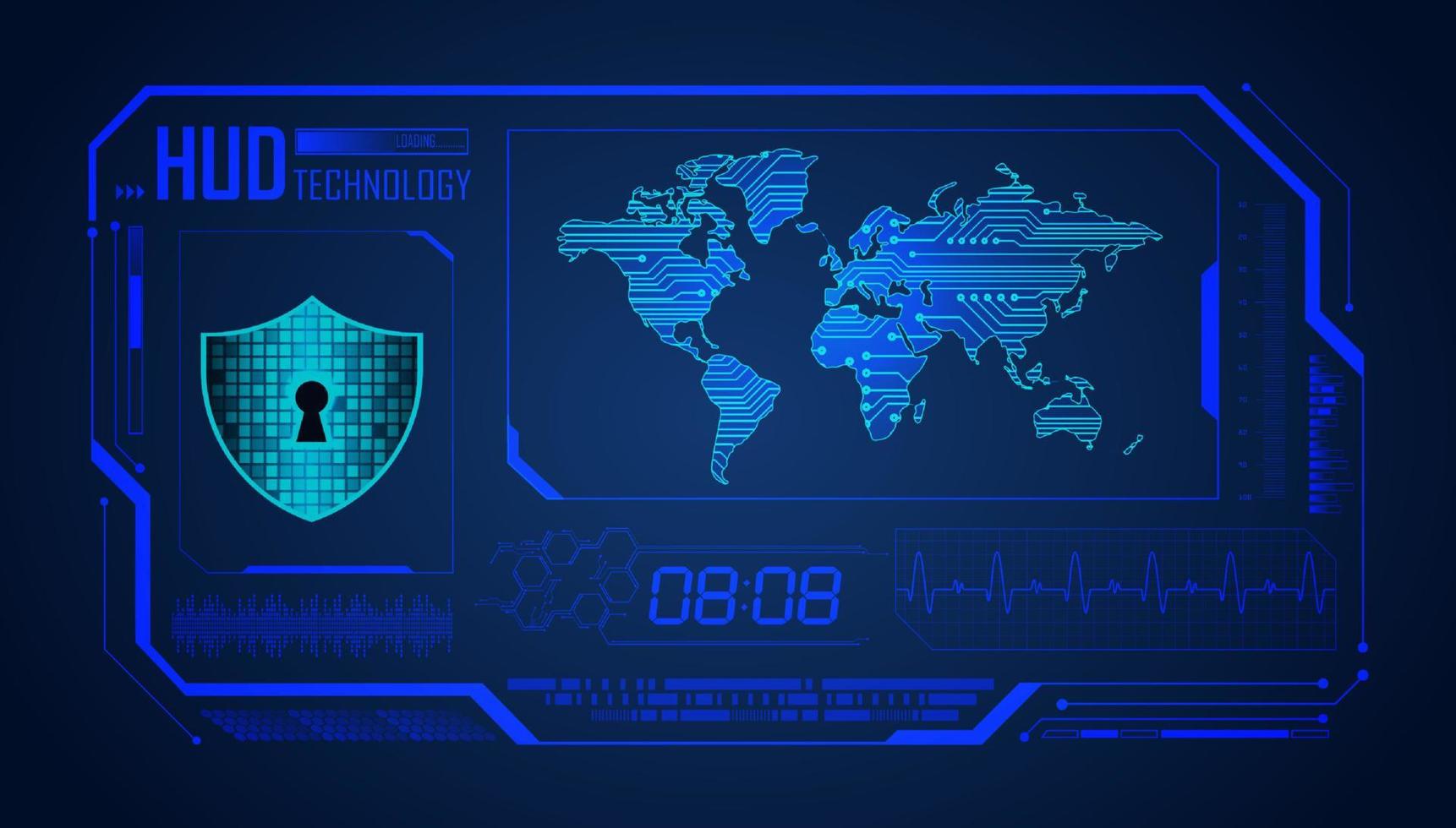 Modern HUD Technology Background vector