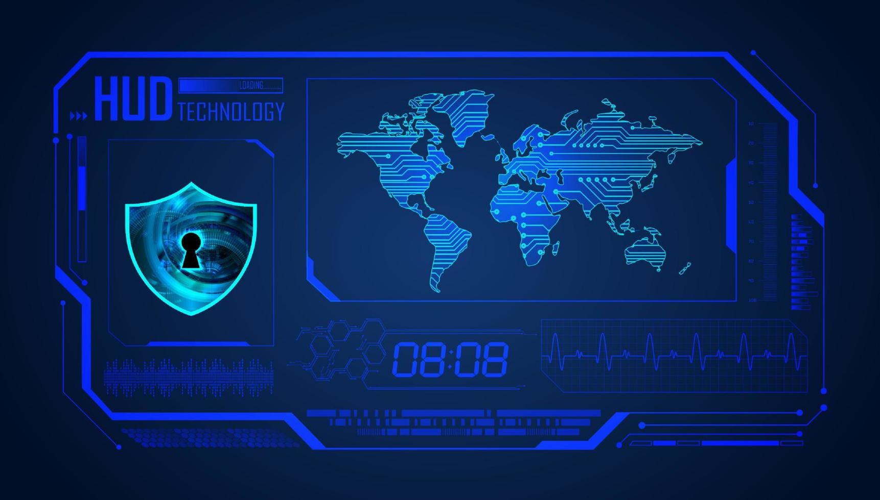 Modern HUD Technology Background vector