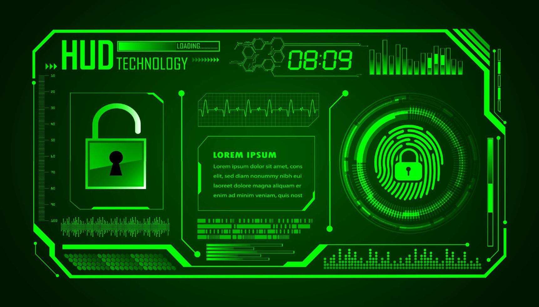 Modern HUD Technology Background vector