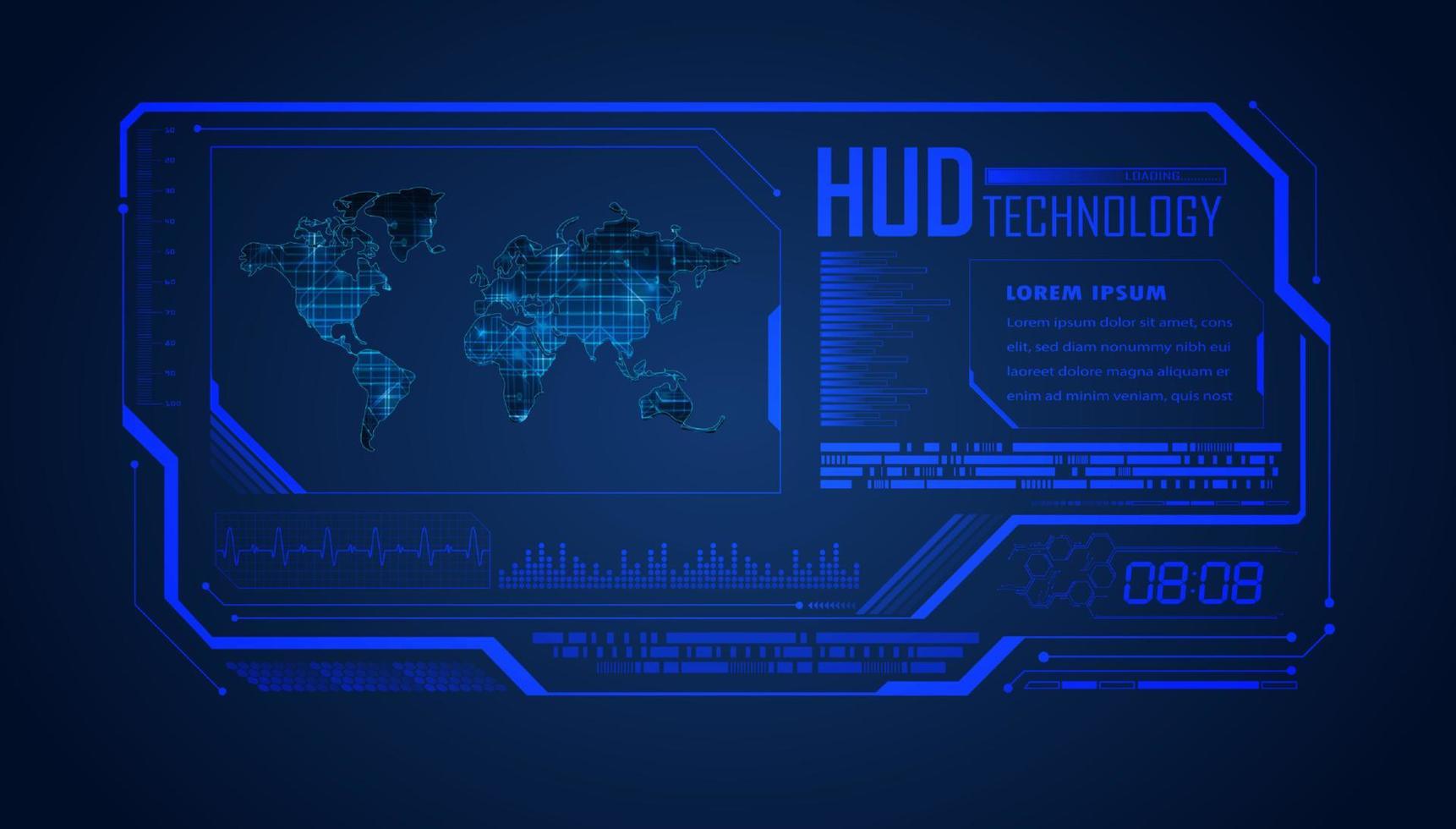 Modern HUD Technology Background vector