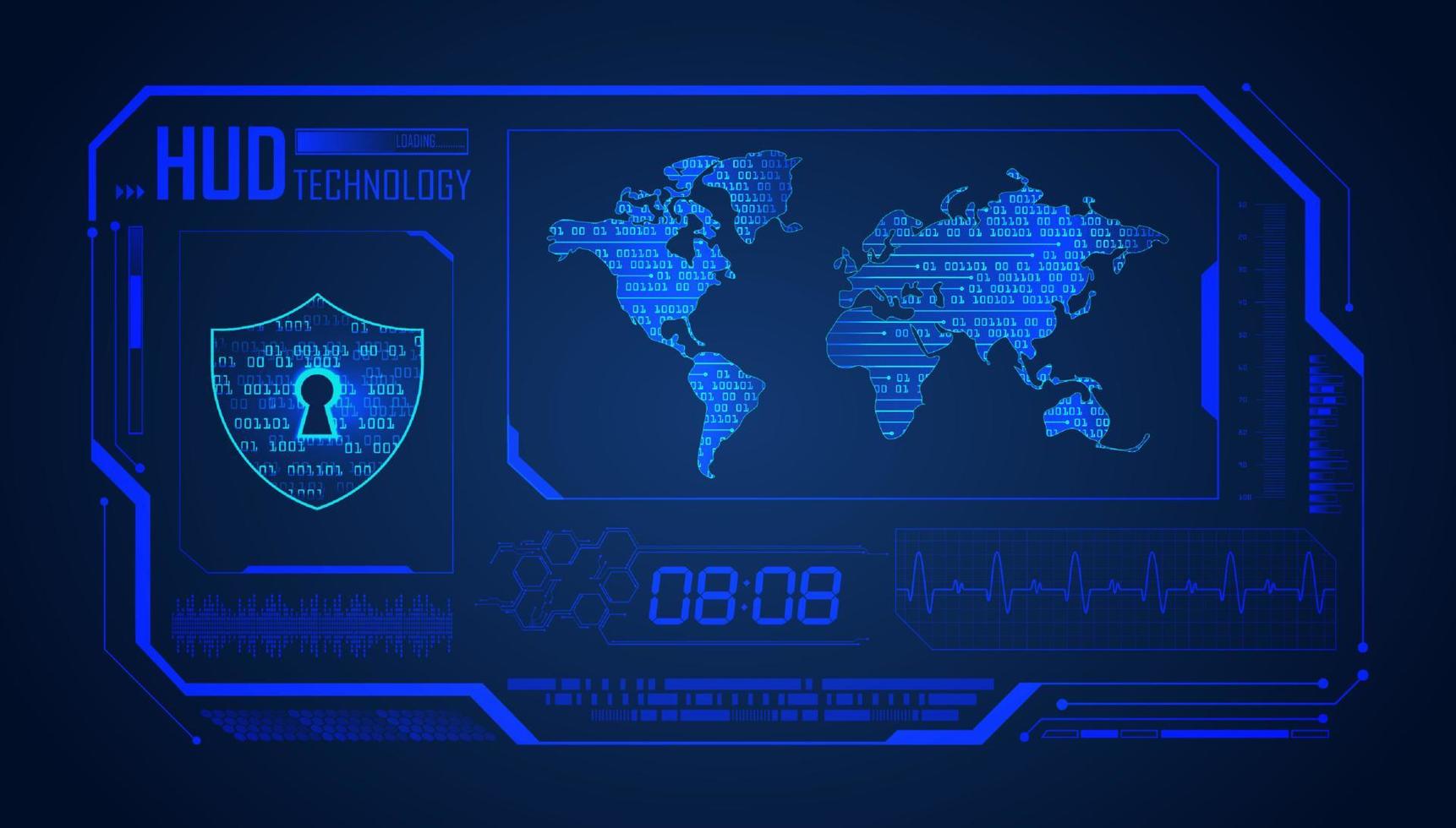 Modern HUD Technology Background vector