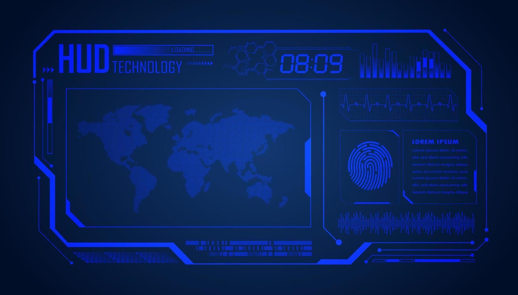 Modern HUD Technology Background vector