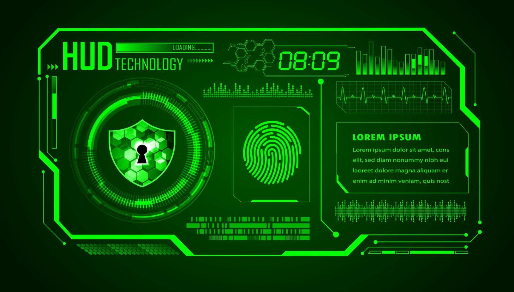 Modern HUD Technology Background vector