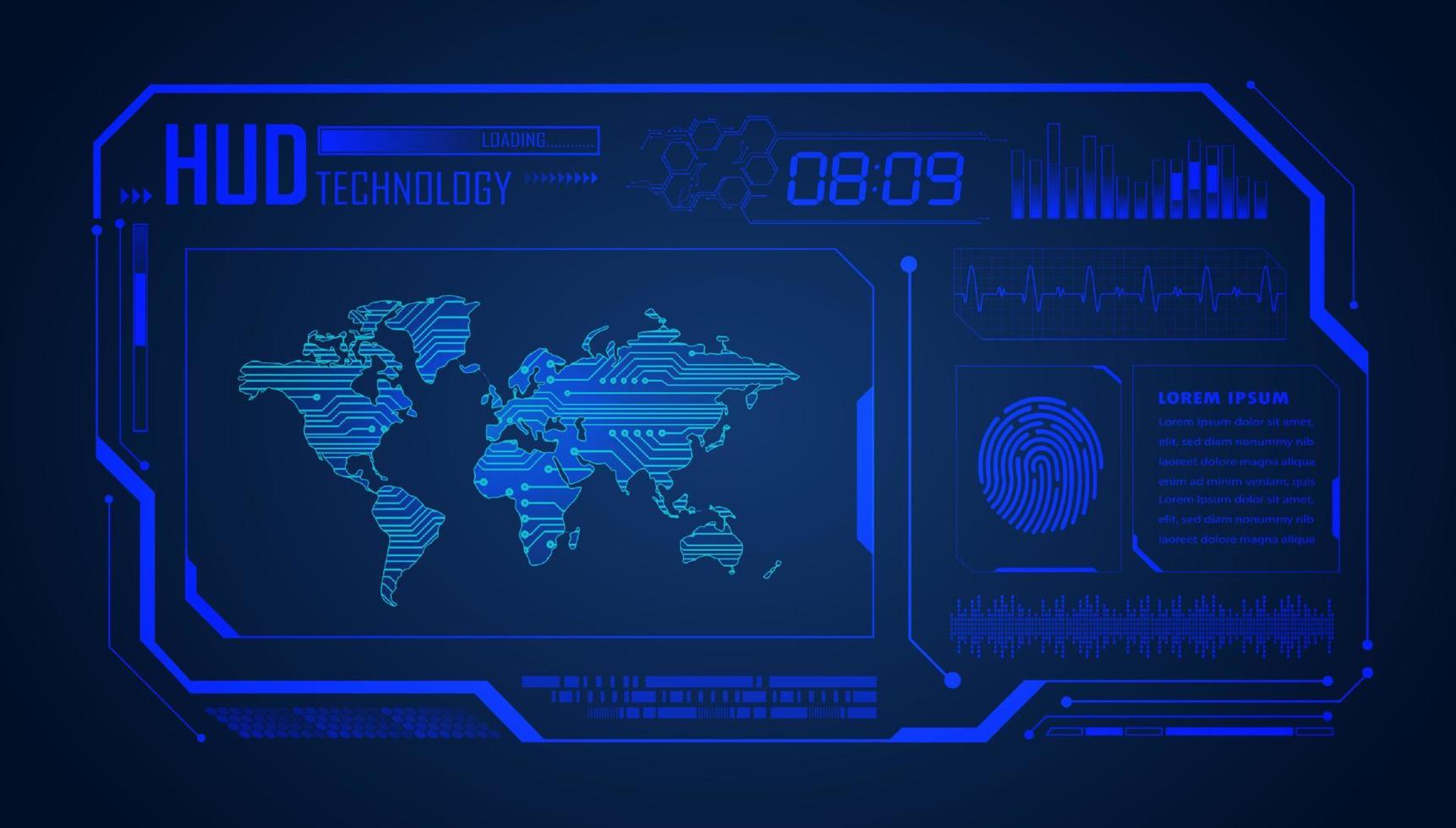 Modern HUD Technology Background vector