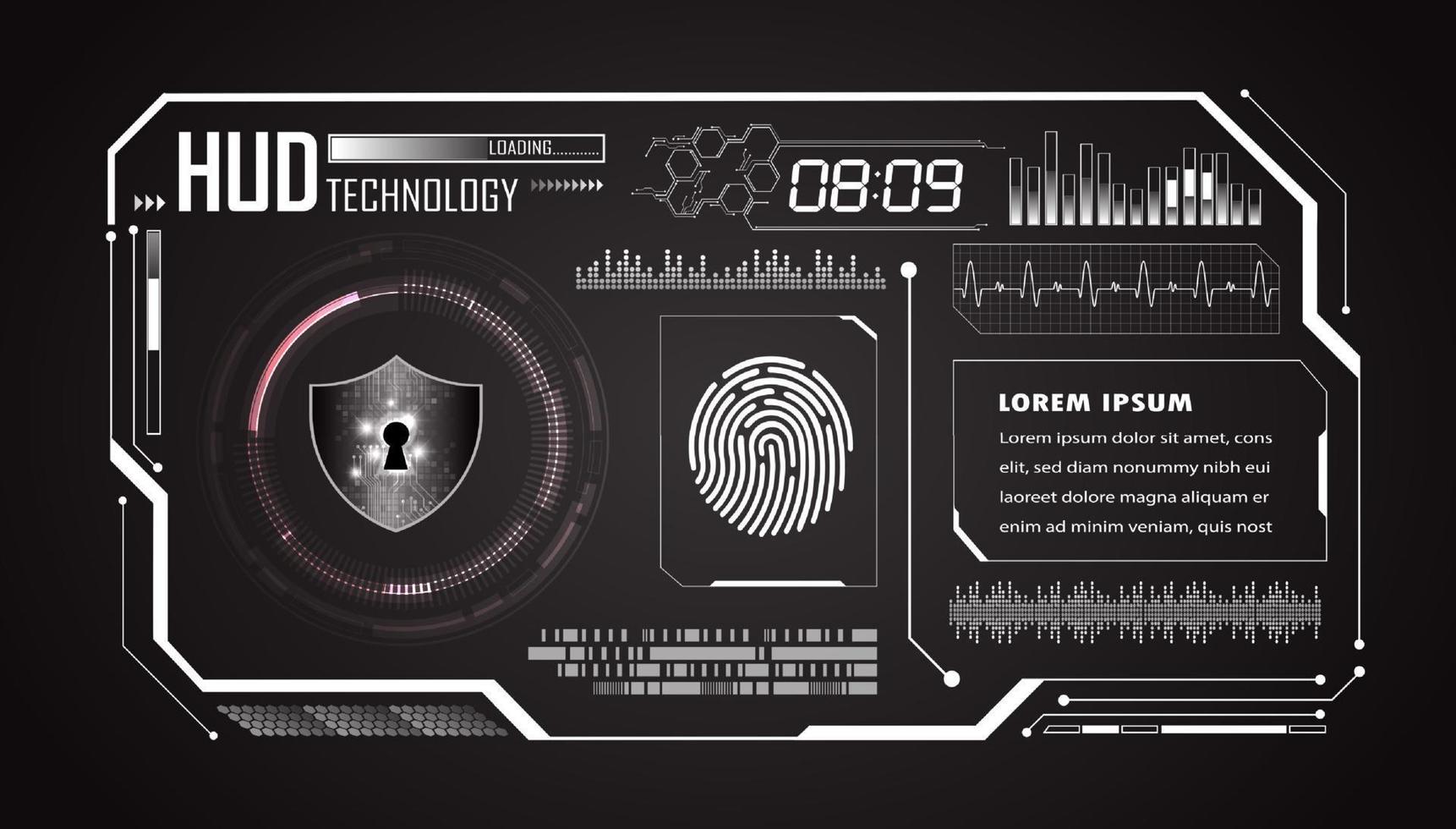 Modern HUD Technology Background vector