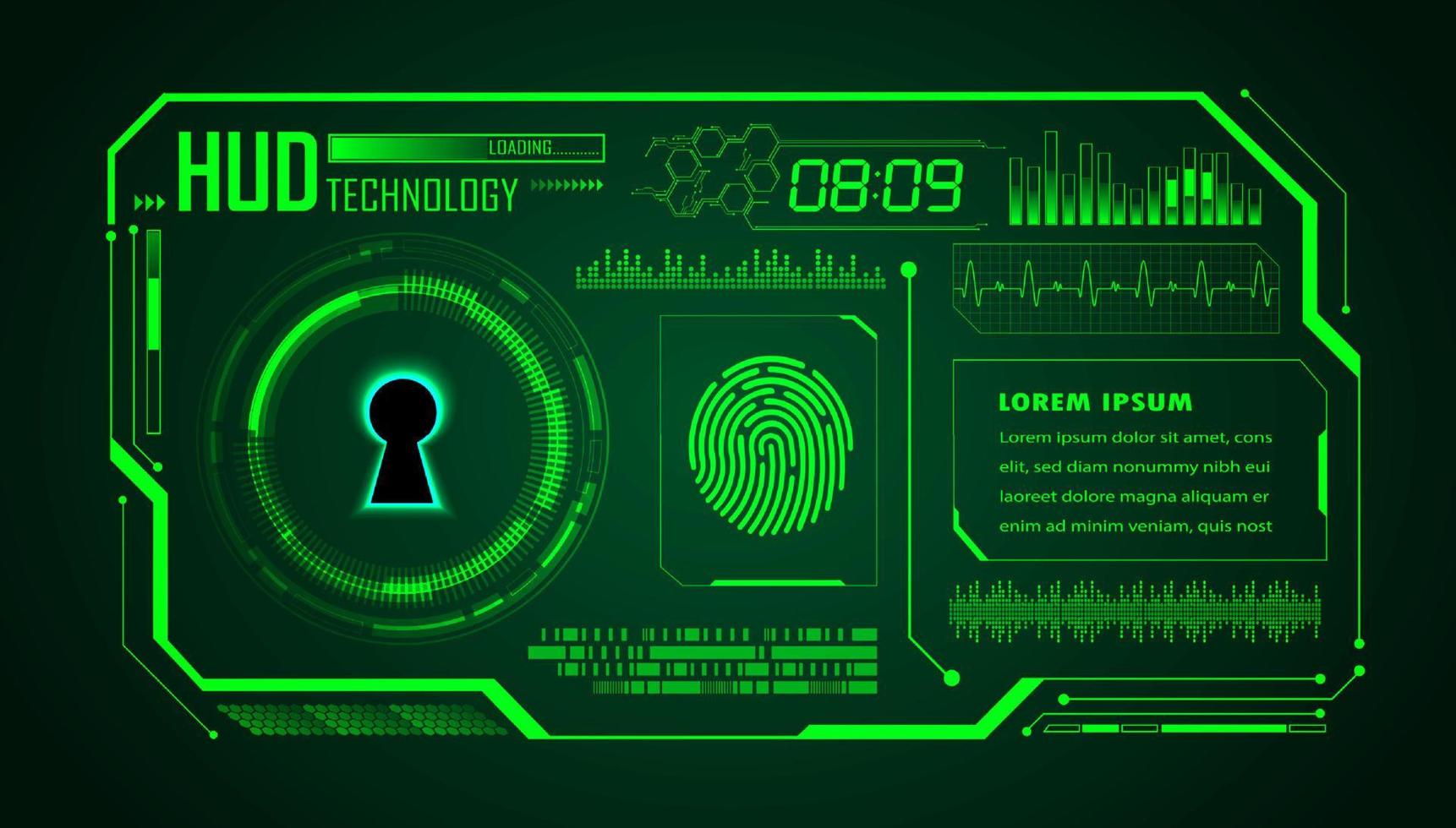 Modern HUD Technology Background vector