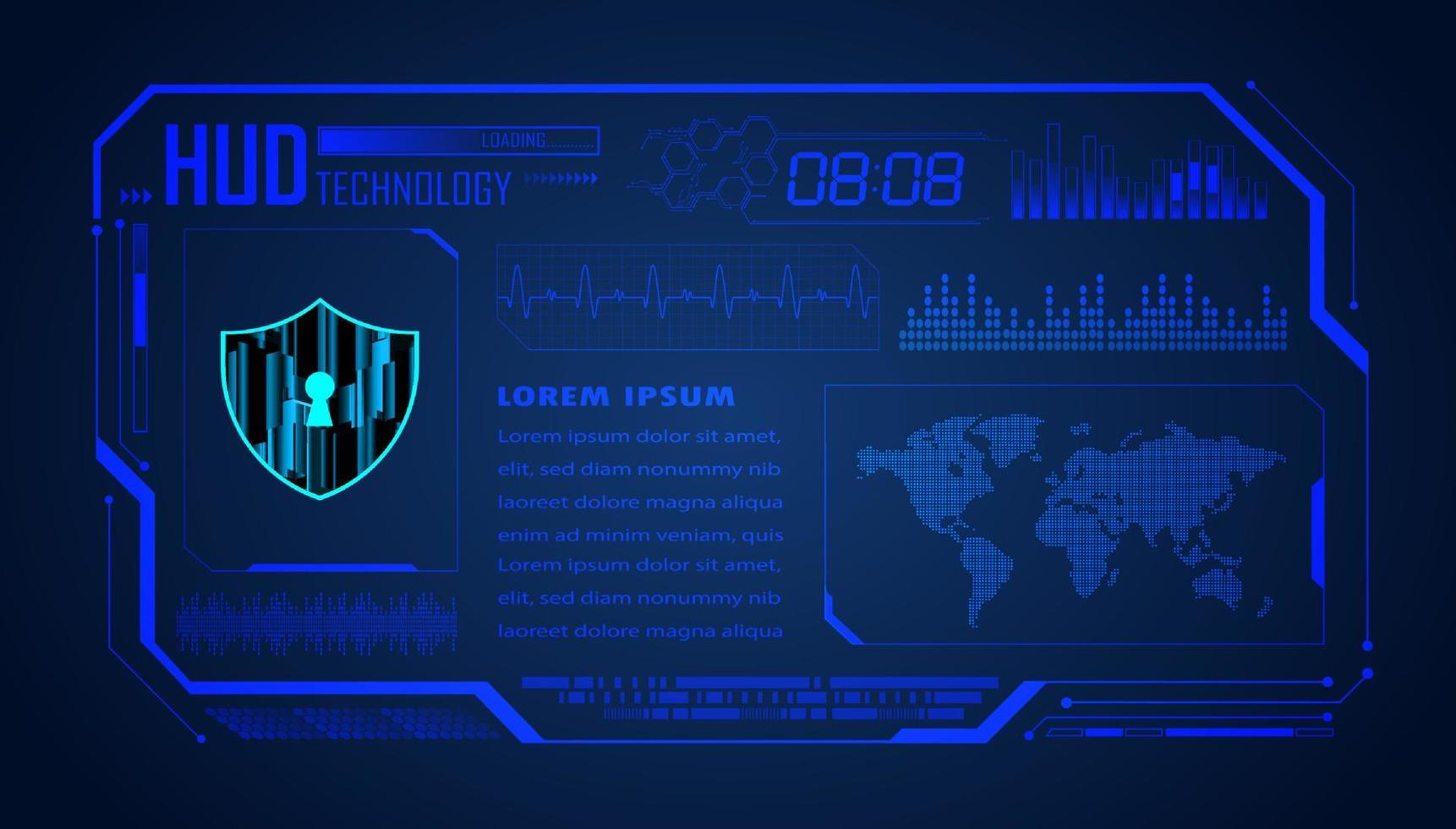 Modern HUD Technology Background vector